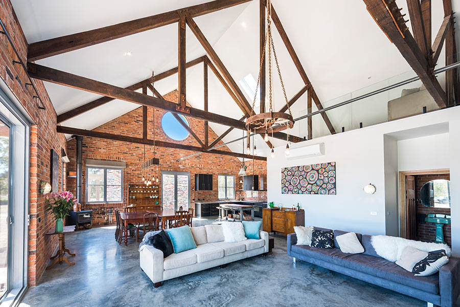 The Beam Is Back - Recycled Timber Trusses, Melbourne Home Design + Living Magazine Feature