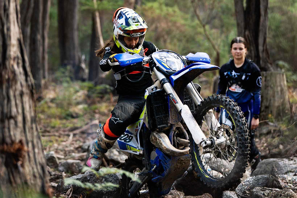 Hedger Constructions Sponsorship - Marley Perry, the first female to ever compete in the Victorian Hard Enduro Junior A class.